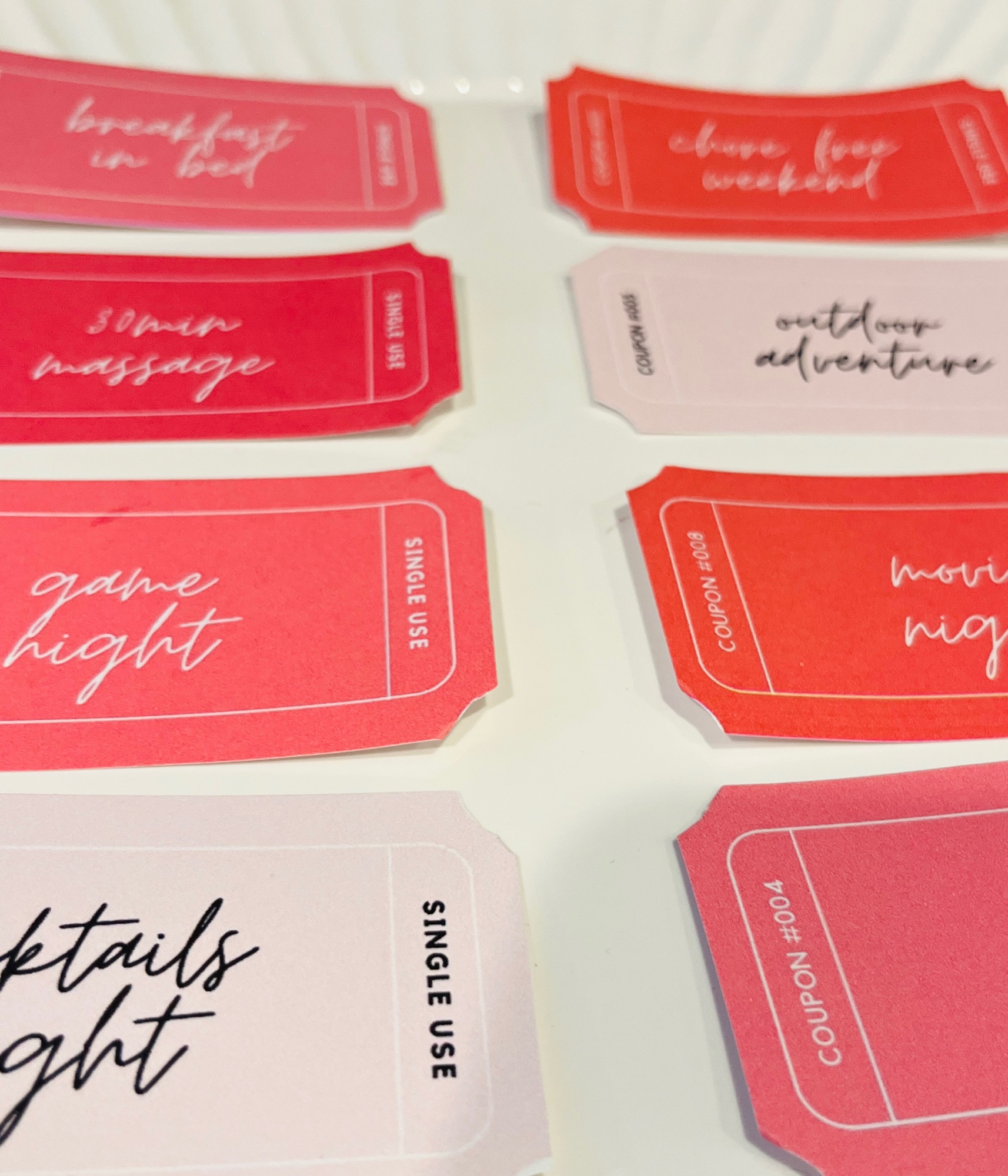 Valentine Love Tickets ~ Perfect Gift for Valentines Valentine Love Tickets ~ Perfect Gift for Valentines